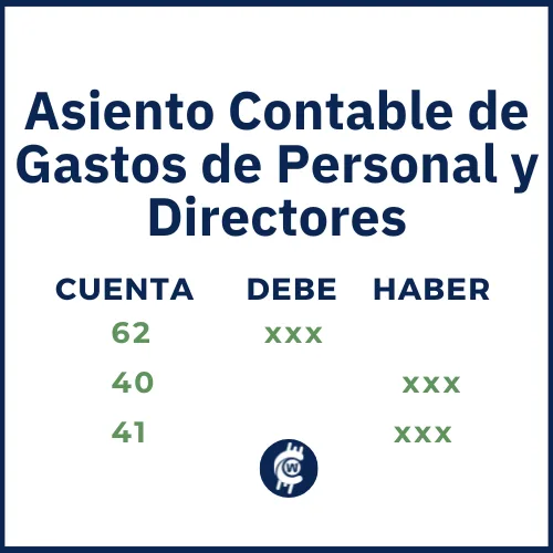 Asiento Contable de Gastos de Personal y Directores